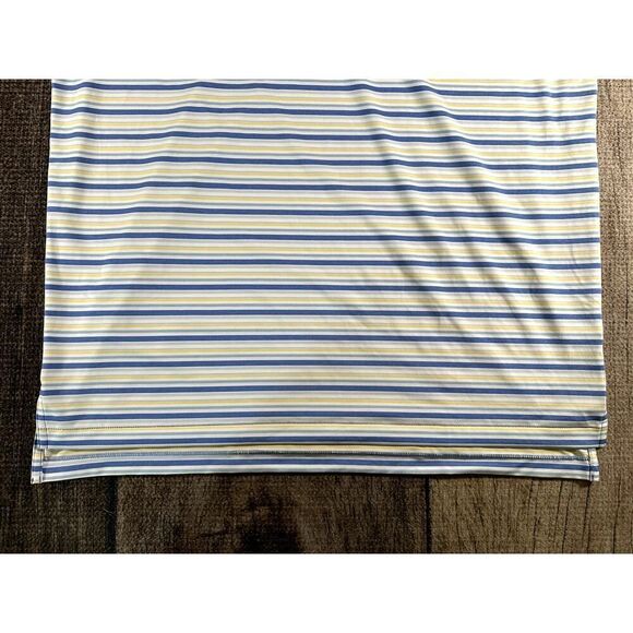 Peter Millar Summer Comfort Kissing Camels Striped Polo White Blue Polo Shirt XL - Picture 3 of 7